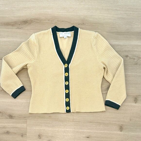 St. John Collection Sweaters - St. John Collection Ribbed Cardigan - Women's Petite
